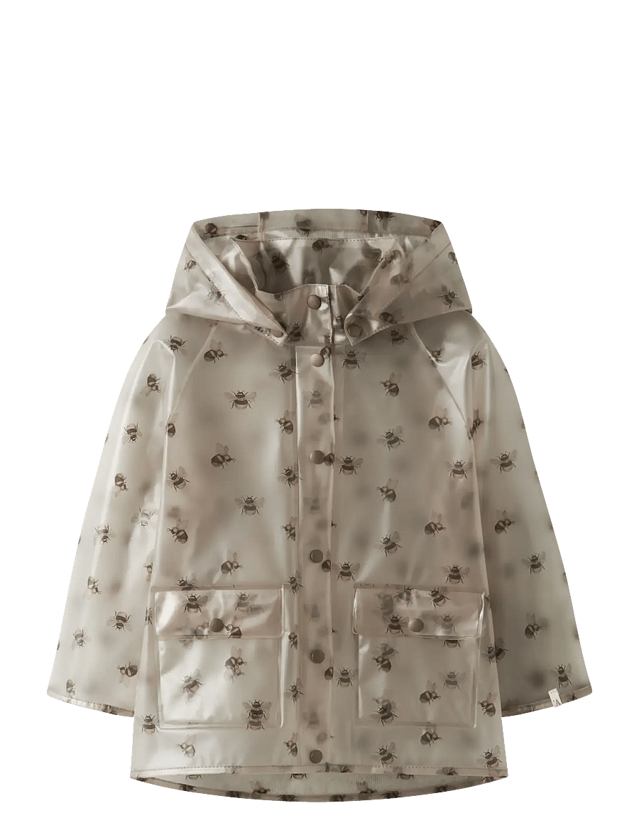 Lil'Atelier - NMNMAMIO LOOSE RAIN JACKET FO LIL - regnjackor - turtledove - 0