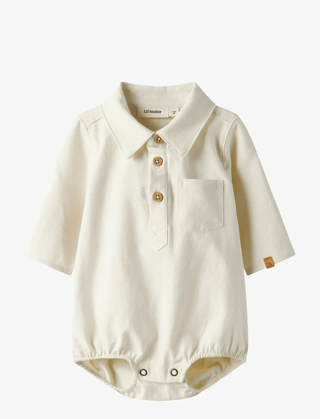 Lil'Atelier - NBMHADAM LS BODY SHIRT LIL - langærmede bodyer - turtledove - 0