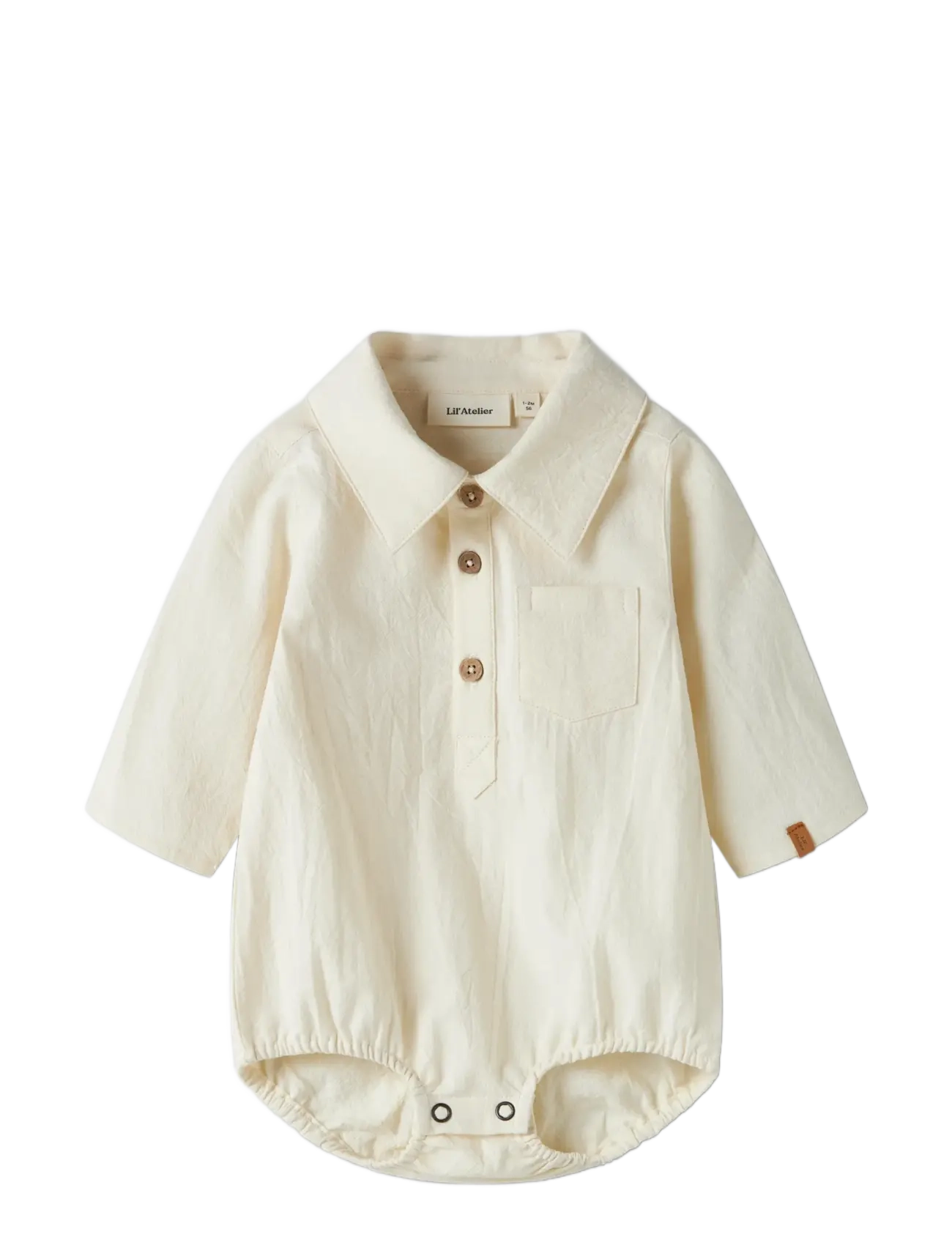 Lil'Atelier NBMHADAM LS BODY SHIRT LIL - Långärmade bodies - TURTLEDOVE / cream
