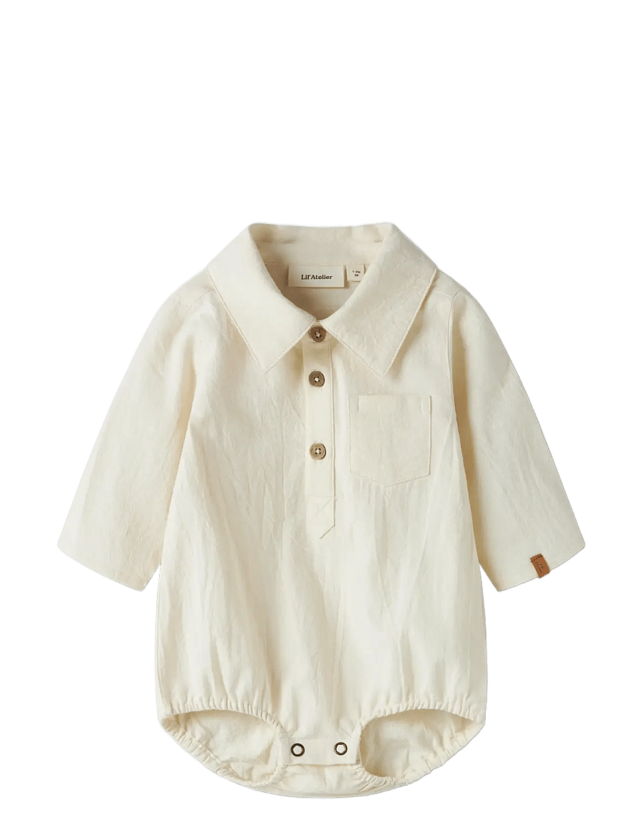 Lil'Atelier - NBMHADAM LS BODY SHIRT LIL - långärmade bodies - turtledove - 0