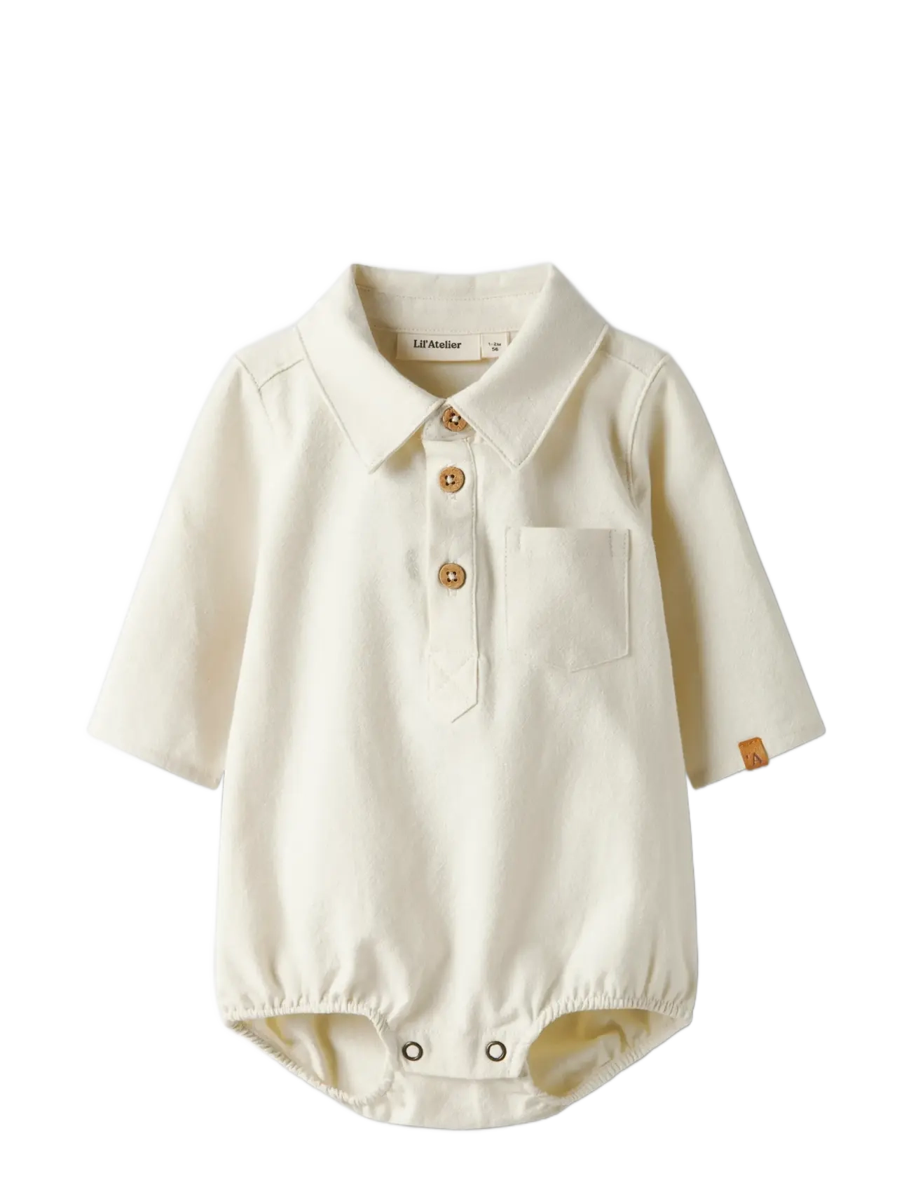 Lil'Atelier - NBMHADAM LS BODY SHIRT LIL - långärmade bodies - turtledove - 1