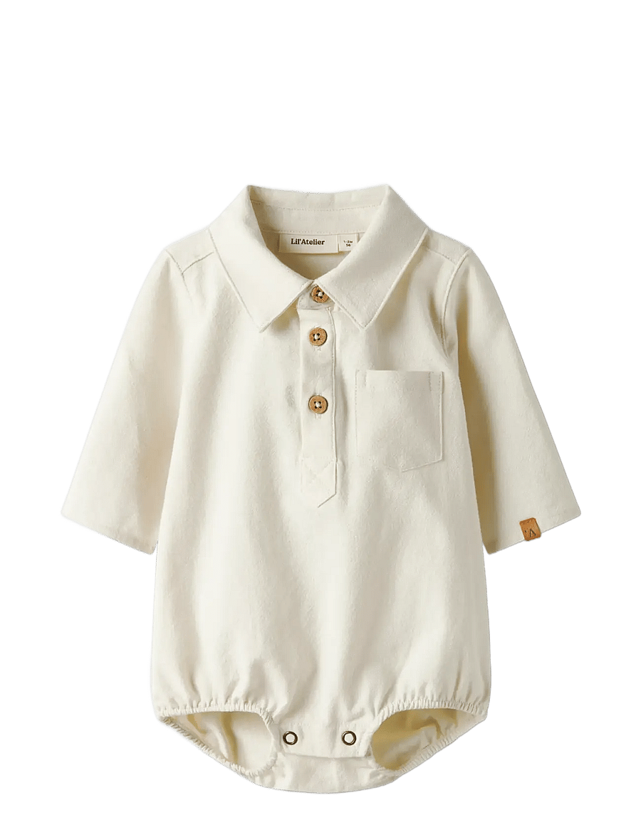 Lil'Atelier - NBMHADAM LS BODY SHIRT LIL - långärmade bodies - turtledove - 1