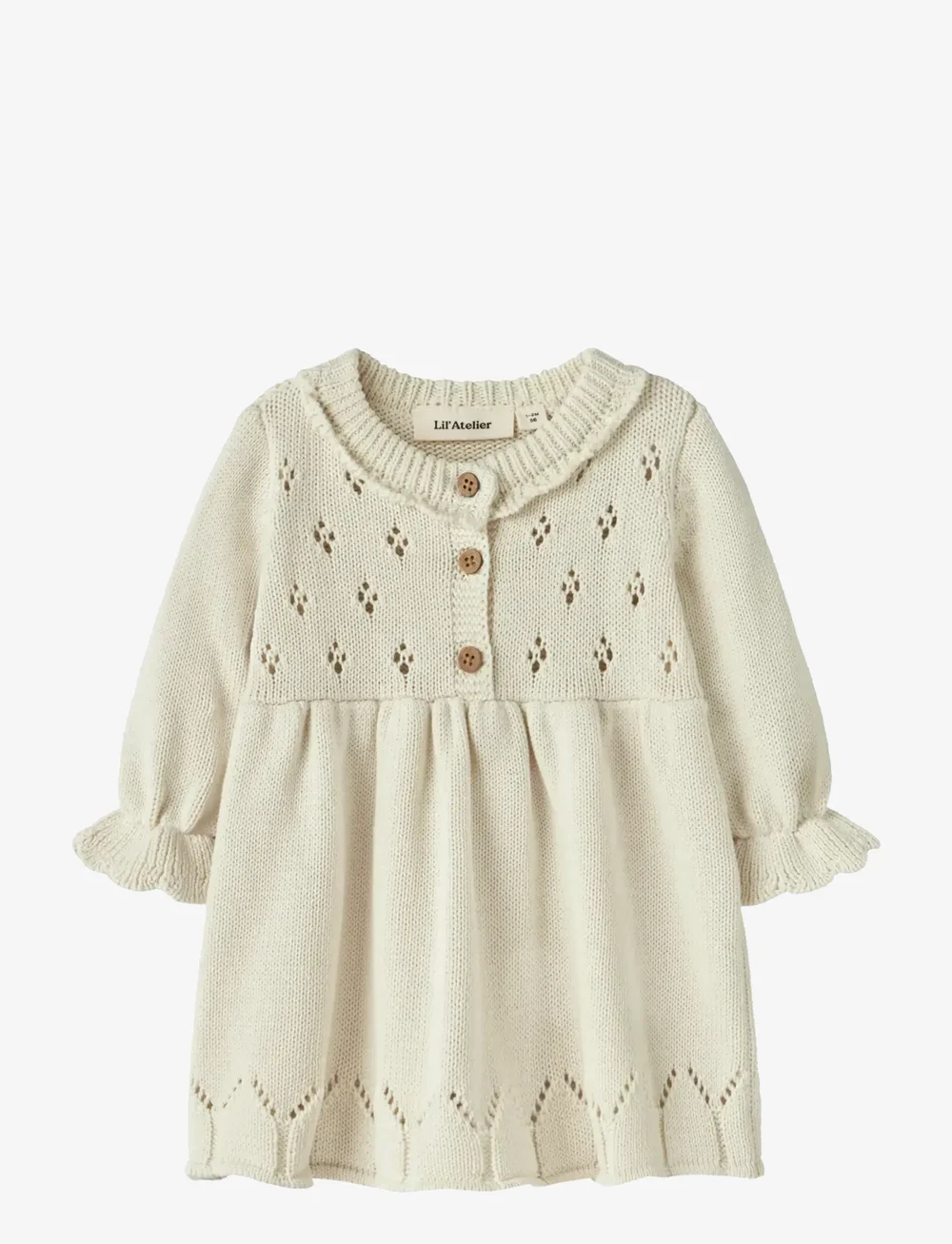 Lil'Atelier - NBFRAMLA LIA LS KNIT DRESS LIL - langærmede babykjoler - turtledove - 0