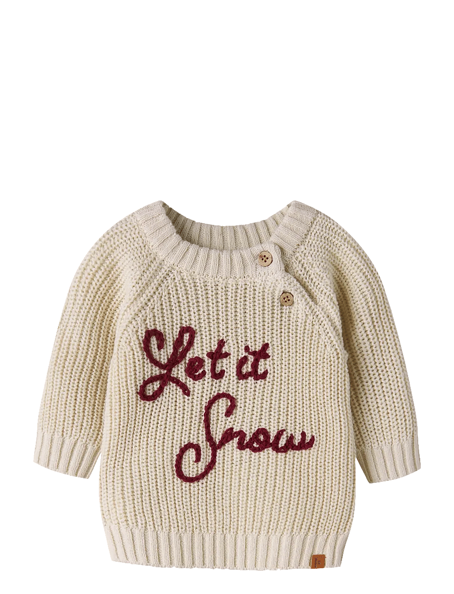 Lil'Atelier - NBNEMLEN MIO LS KNIT LIL - stickade tröjor - turtledove - 0
