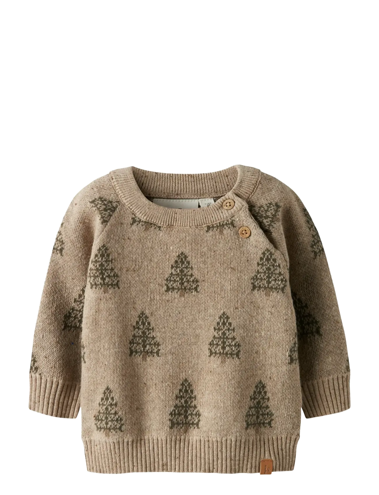 Lil'Atelier NBNGALTO BOB LS KNIT LIL - Pullover - OXFORD TAN / cream