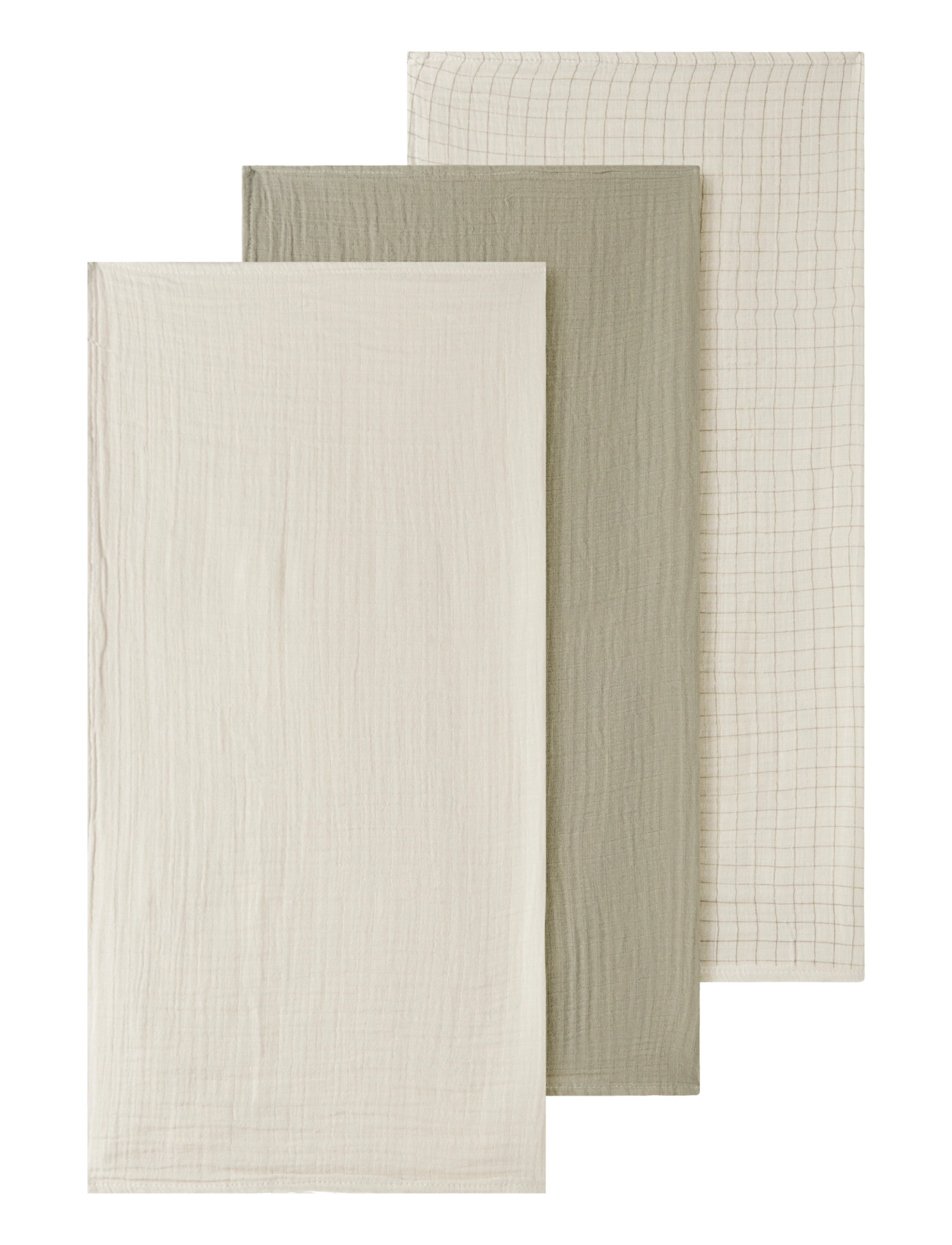 Lil'Atelier NBNISLEY 3PACK NAPPIES LIL - Muslin cloths - MOSS GRAY / khaki/green