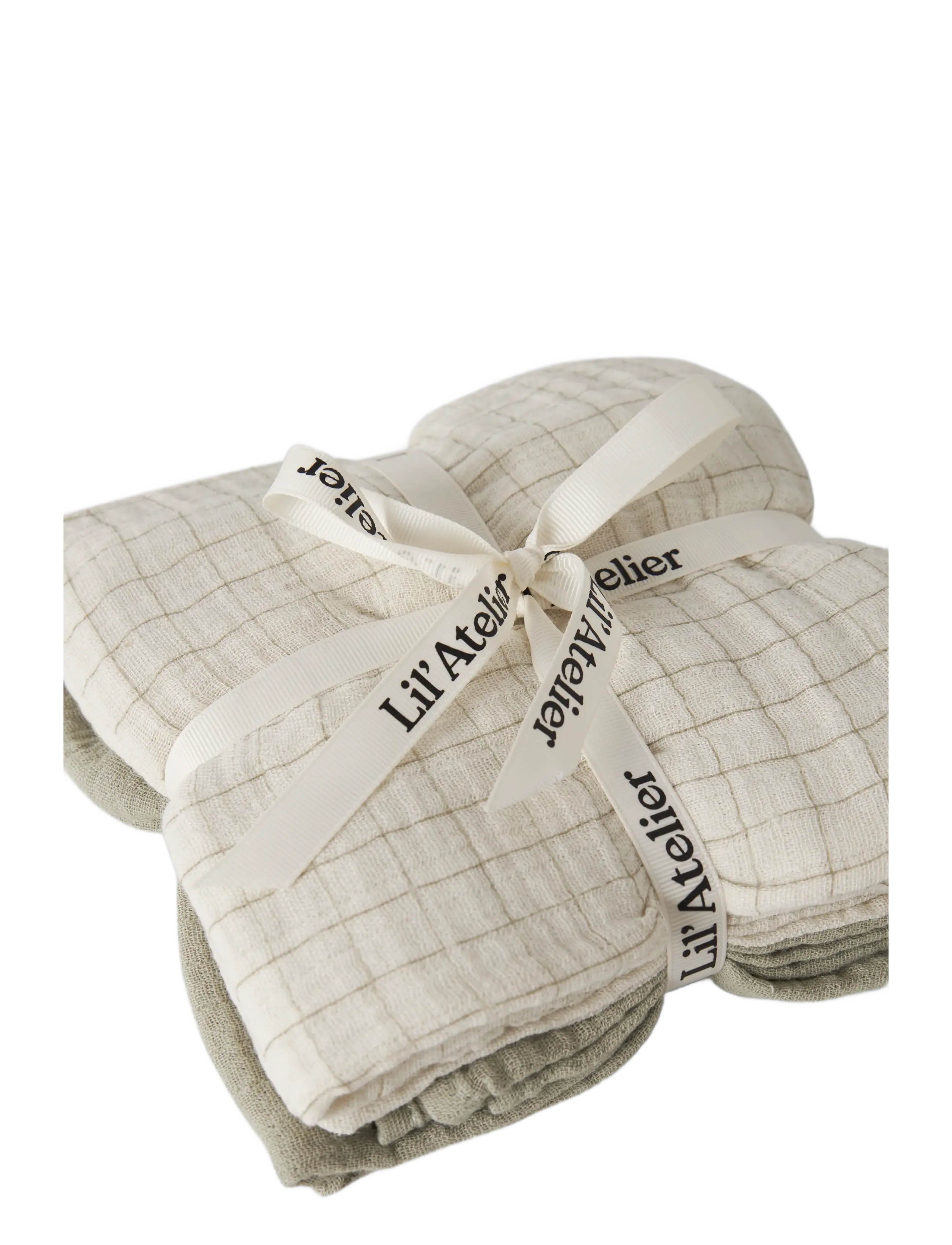 Lil'Atelier - NBNISLEY 3PACK NAPPIES LIL - musliinist lapid - moss gray - 2