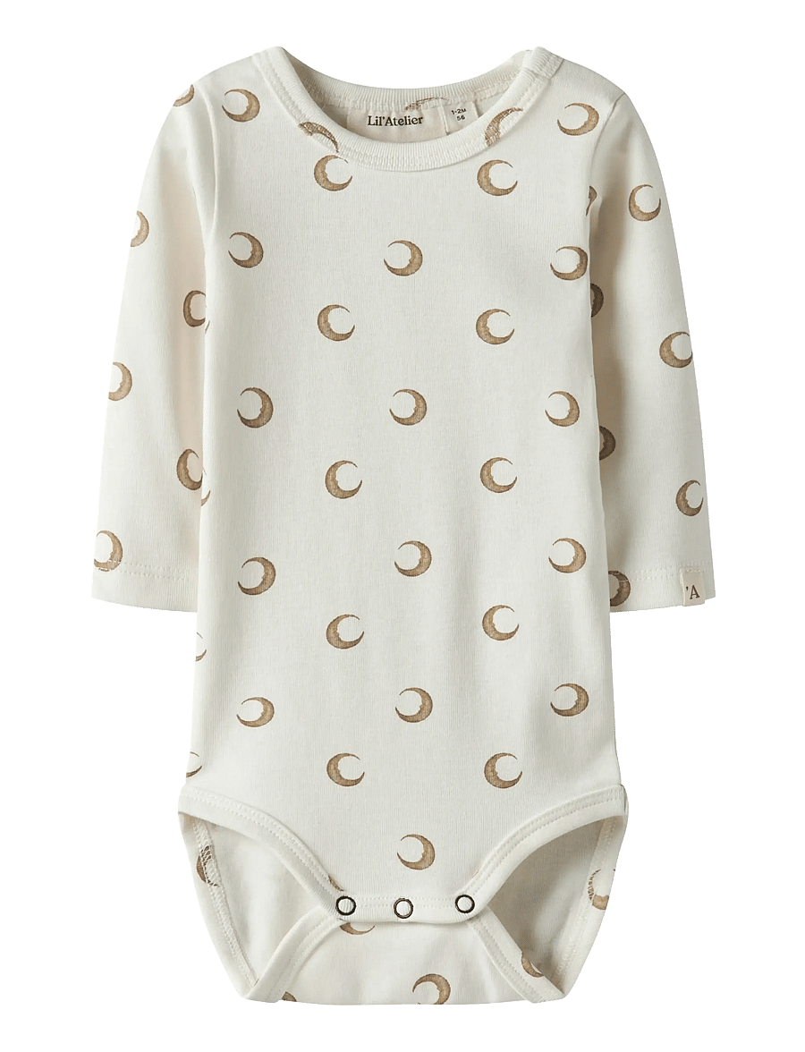 Lil'Atelier - NBNLAYO KIM LS SLIM BODY LIL NOOS - langärmelige bodys - coconut milk - 1