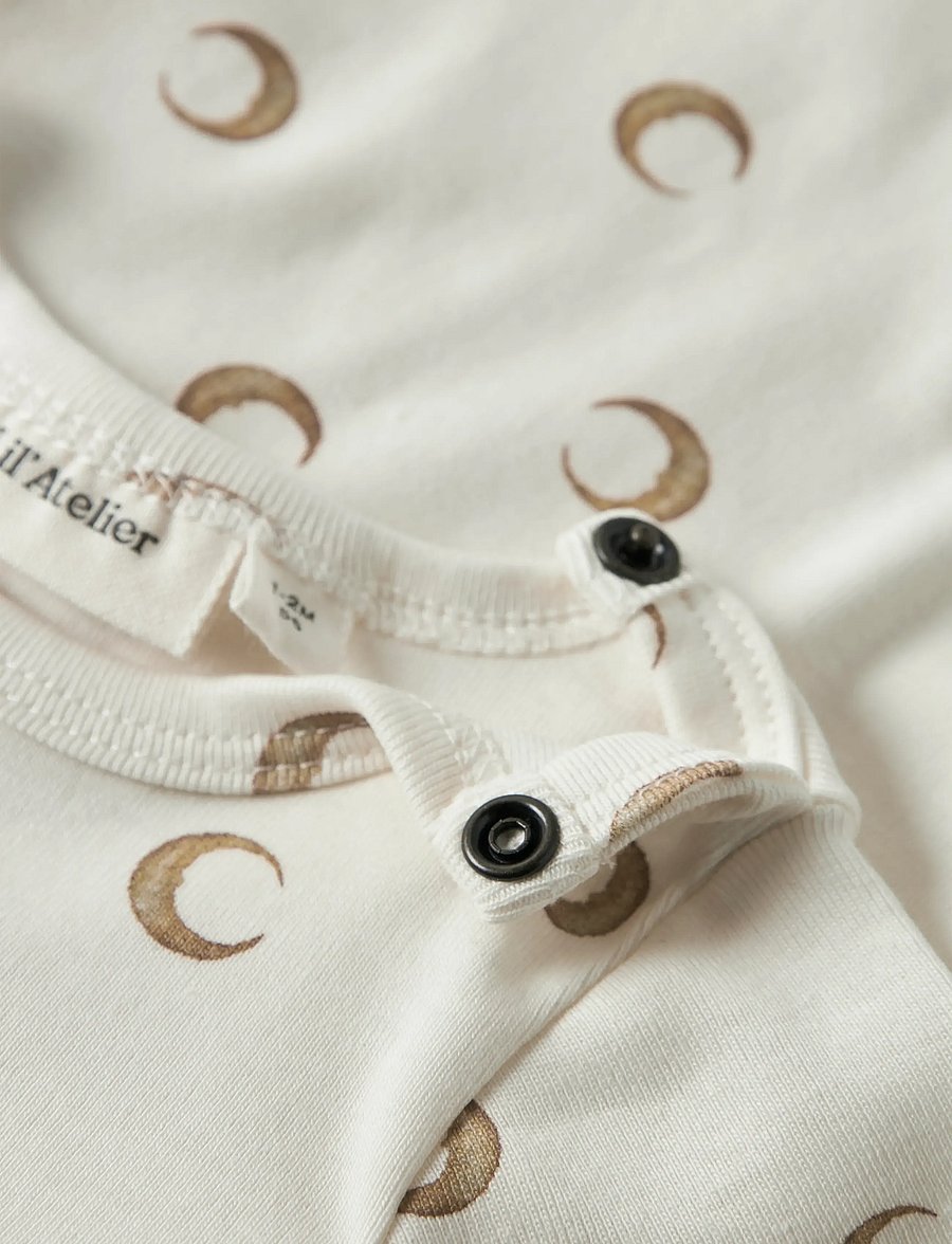 Lil'Atelier - NBNLAYO KIM LS SLIM BODY LIL NOOS - langärmelige bodys - coconut milk - 3