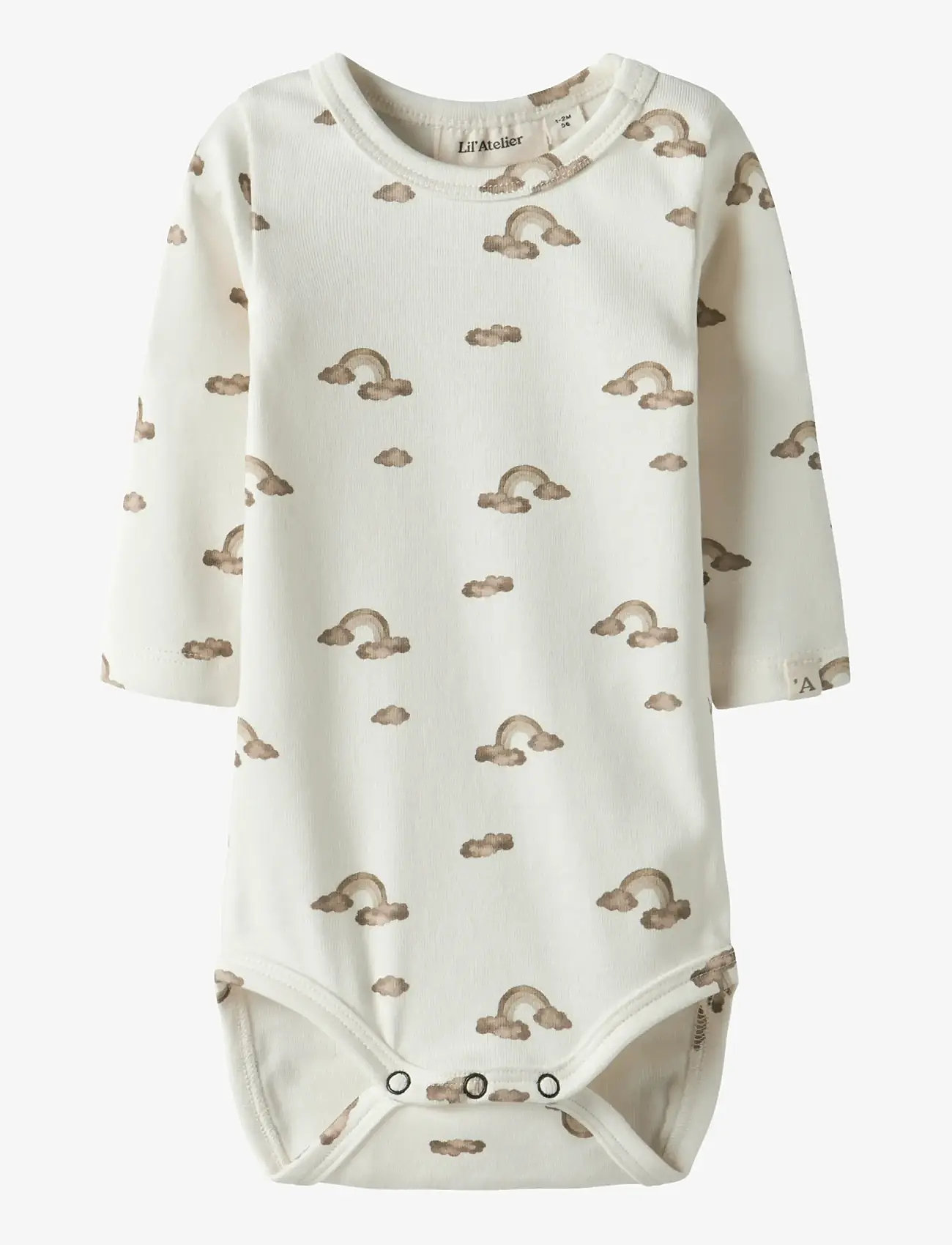 Lil'Atelier - NBNLAYO KIM LS SLIM BODY LIL NOOS - long-sleeved bodies - coconut milk - 1