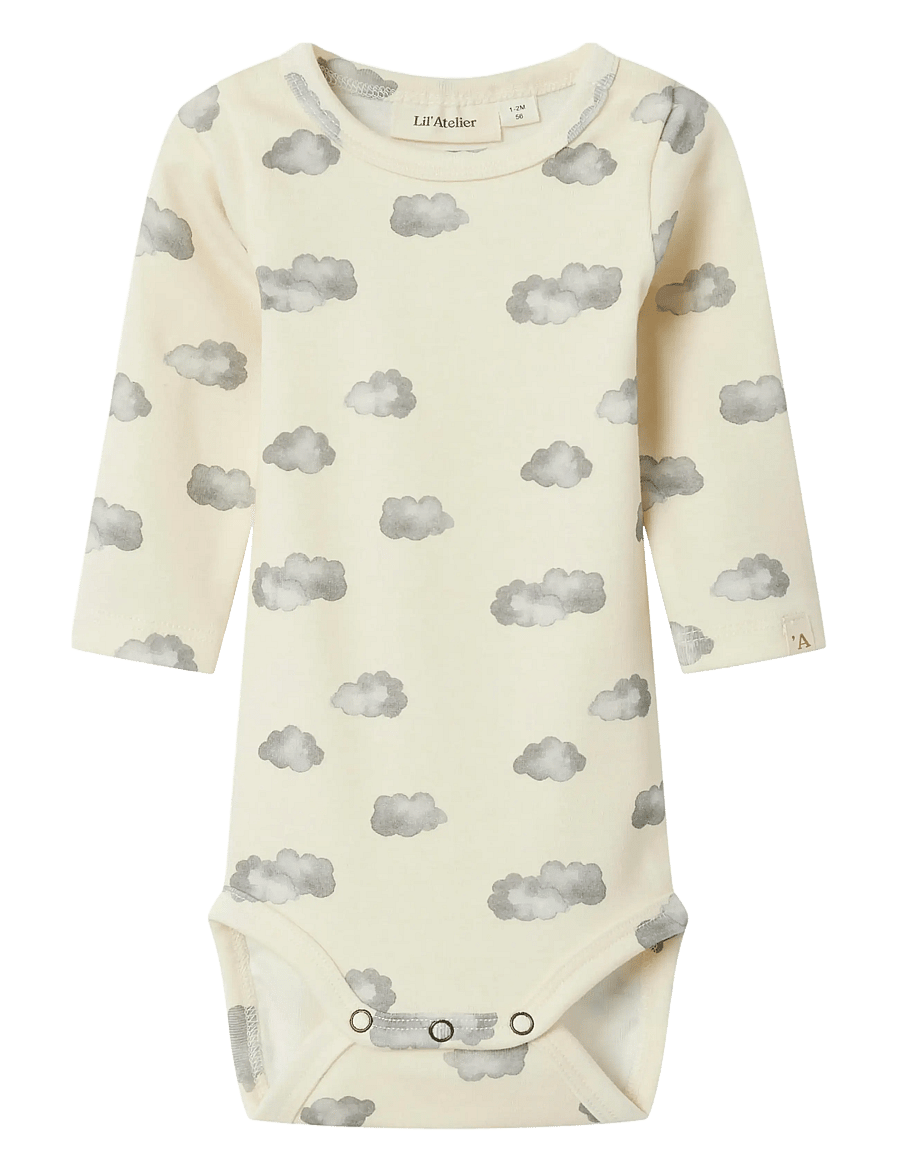 Lil'Atelier - NBNLAYO KIM LS SLIM BODY LIL NOOS - langärmelige bodys - turtledove - 1