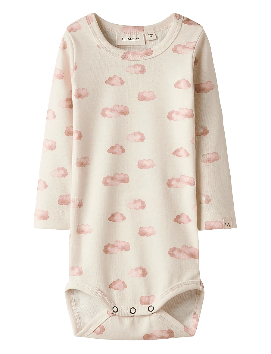 Lil'Atelier - NBNLAYO KIM LS SLIM BODY LIL NOOS - langärmelige bodys - turtledove - 1