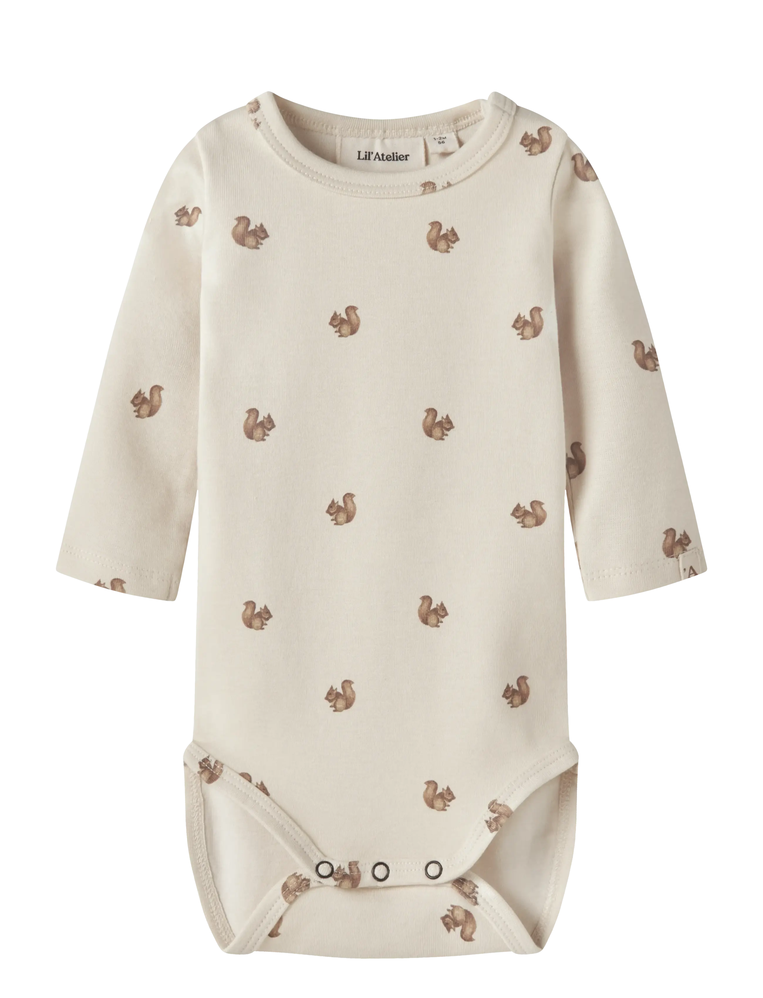 Lil'Atelier Nbnlayo Kim Ls Slim Body Lil Noos, 92, Cream, Bodys > Langærmede, Børn