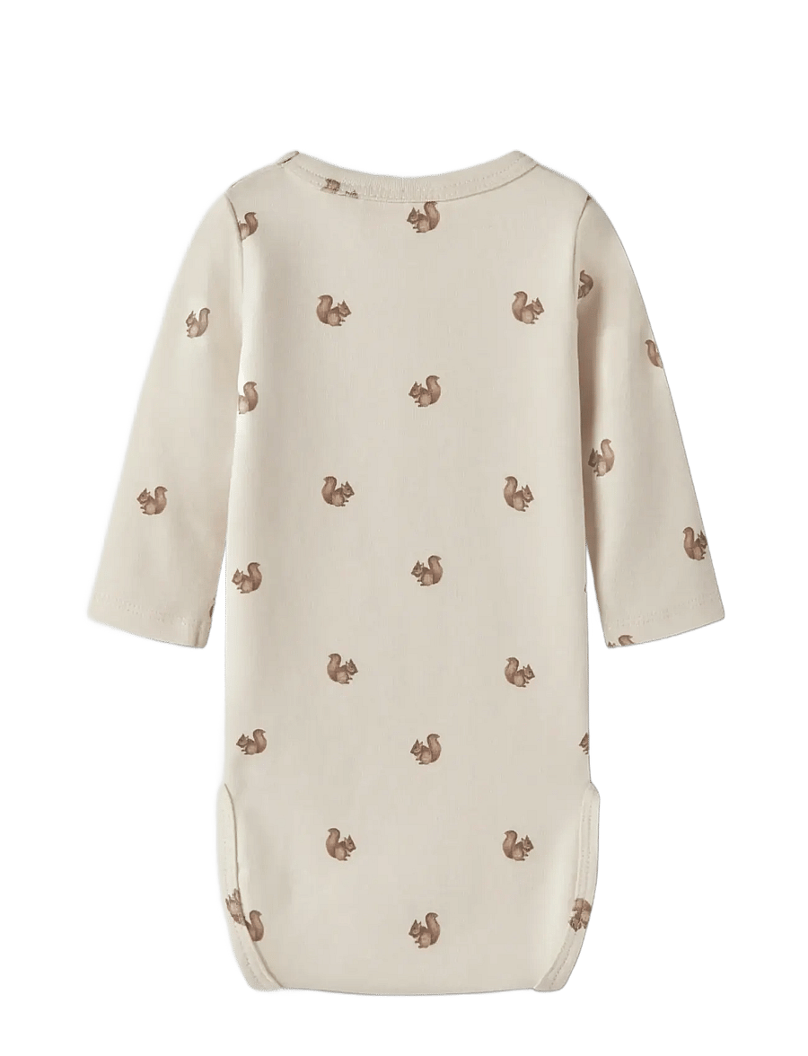 Lil'Atelier - NBNLAYO KIM LS SLIM BODY LIL NOOS - pikkade varrukatega bodid - turtledove - 1