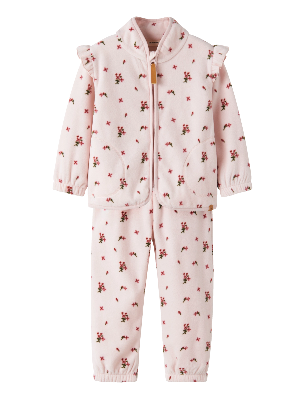 Lil'Atelier NMFLASPEKTRA FLEECE SET AOP LIL - Fliisist komplektid - HUSHED VIOLET / pink/rose