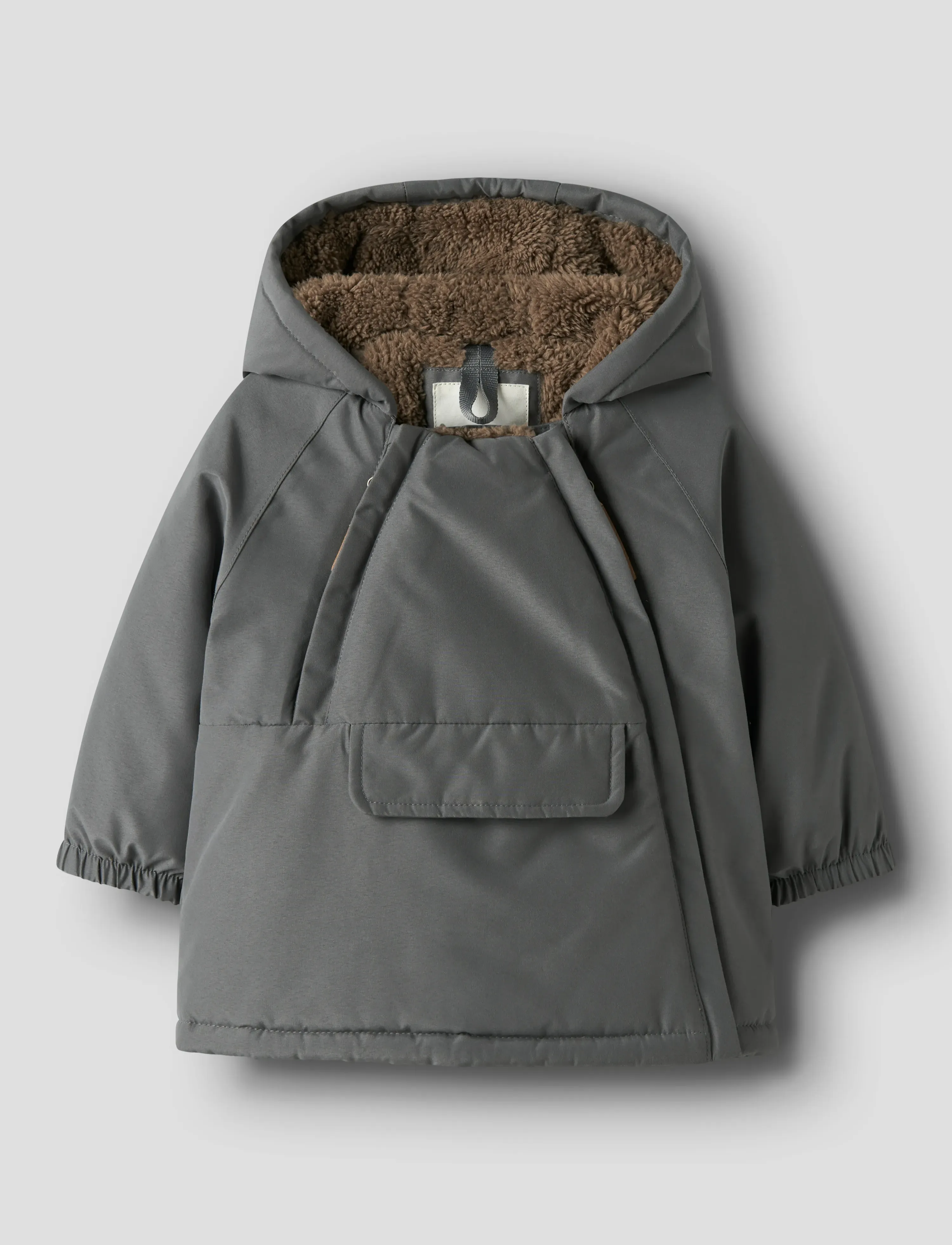 Lil'Atelier Nbmlasnow05 Jkt Solid Fo Lil, 68, Jackets & Coats, Grau - Winter Jackets, Kinder