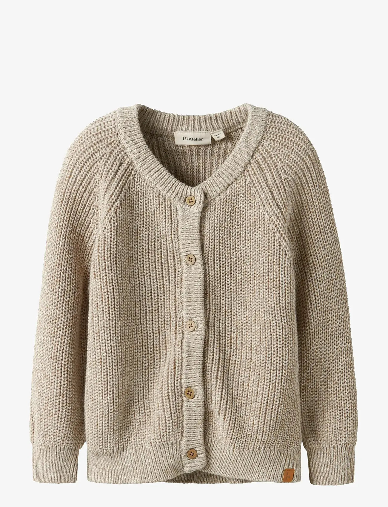 Lil'Atelier - NMMROKKO LS KNIT CARD LIL - cardigans - oxford tan - 1