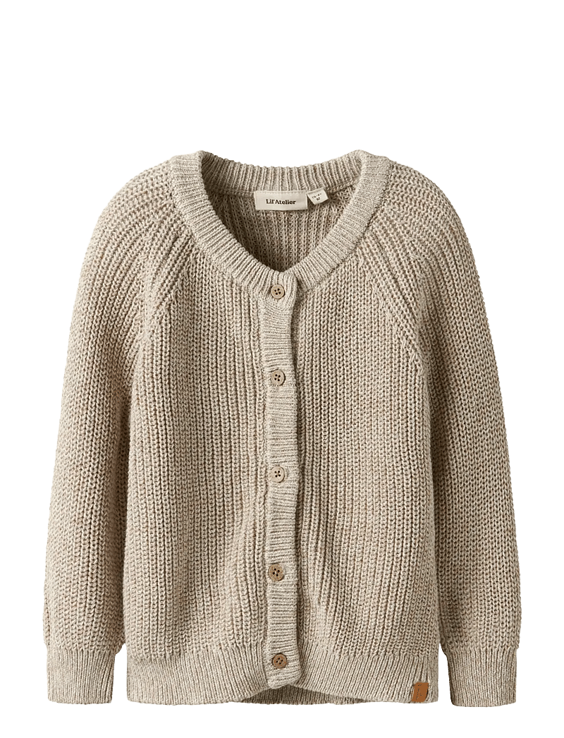 Lil'Atelier - NMMROKKO LS KNIT CARD LIL - cardigans - oxford tan - 1