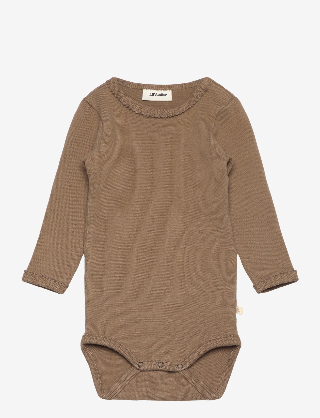 Lil'Atelier - NBFTHORO HIF LS SLIM BODY LIL - langermede bodyer - sepia tint - 0
