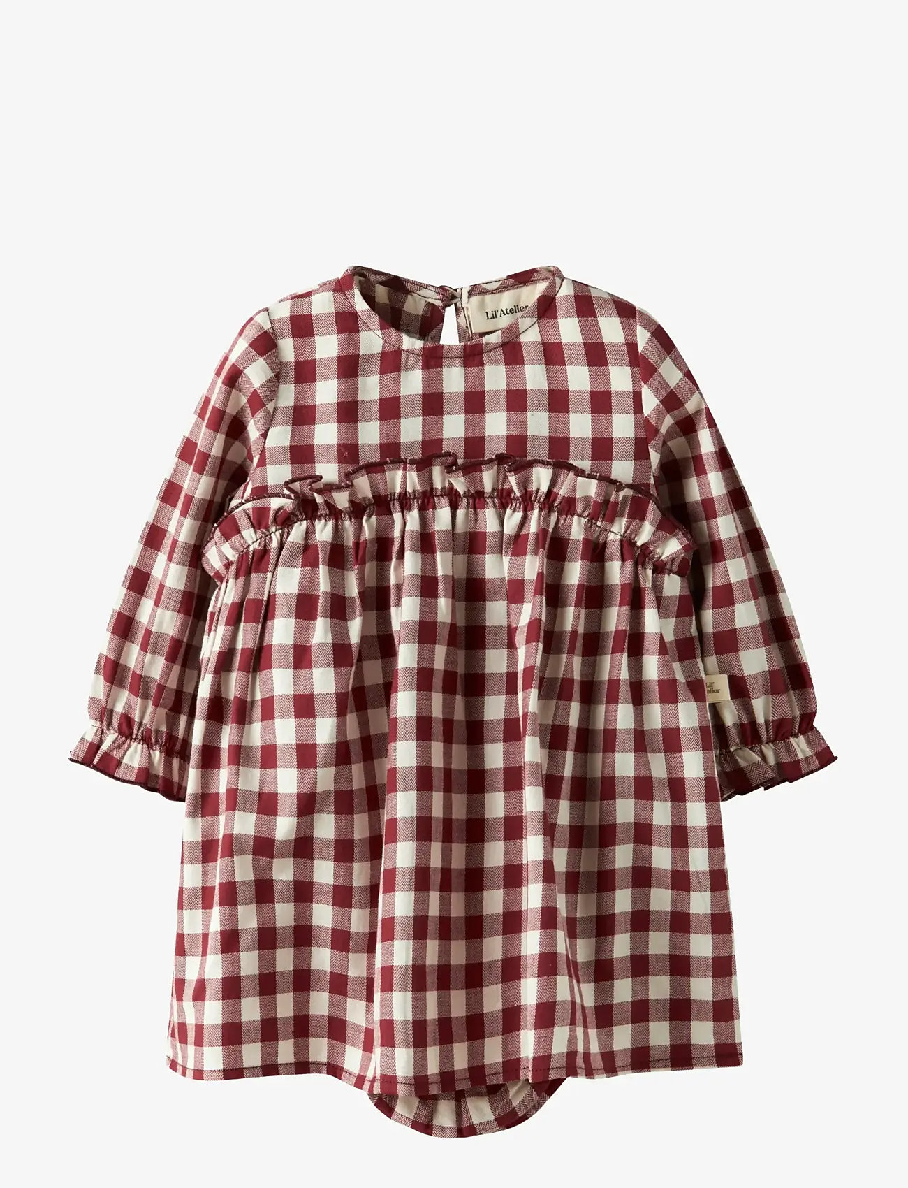 Lil'Atelier - NBFRIO LS LOOSE BODY DRESS LIL - langärmelige babykleider - red dahlia - 1