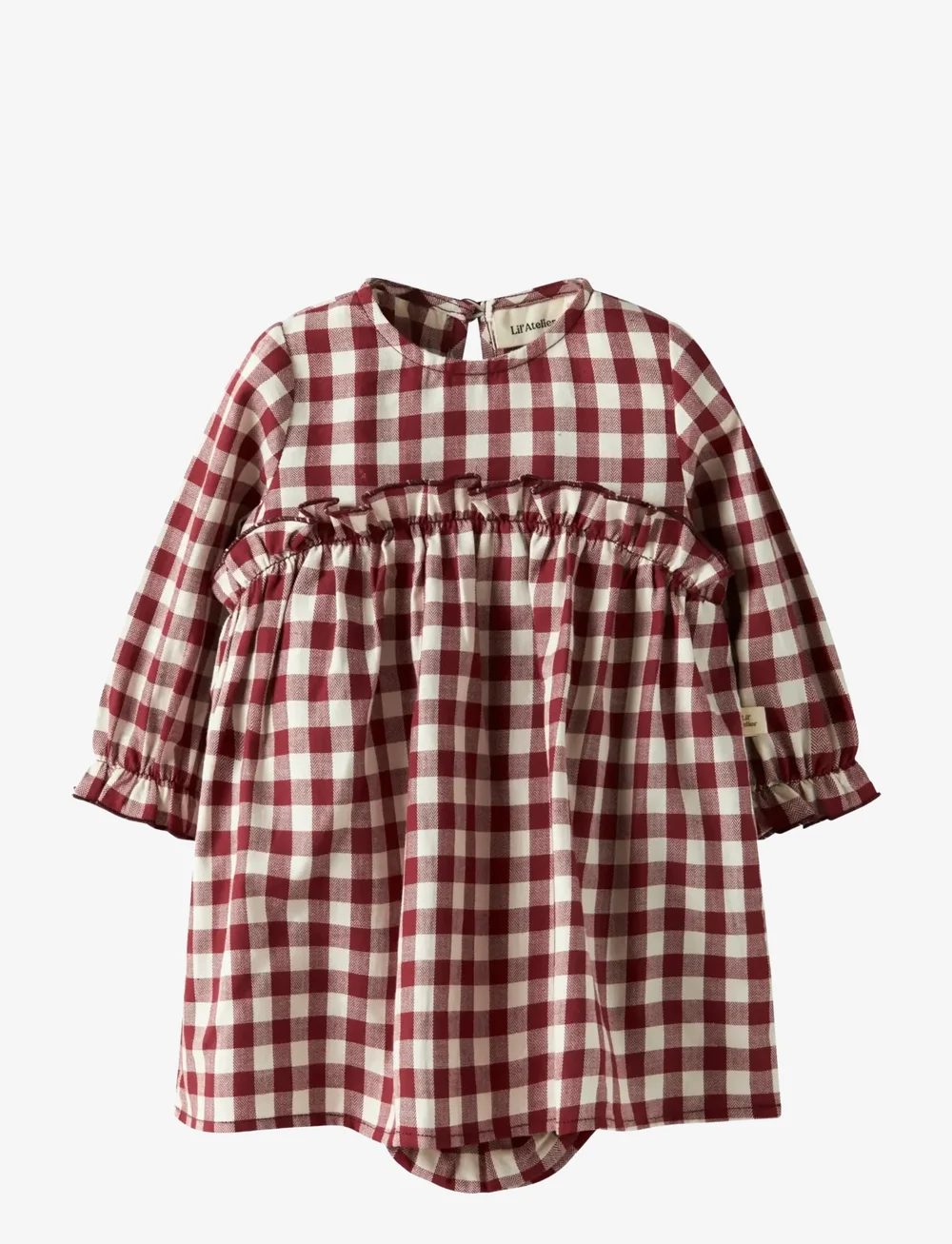 Lil'Atelier - NBFRIO LS LOOSE BODY DRESS LIL - langärmelige babykleider - red dahlia - 1