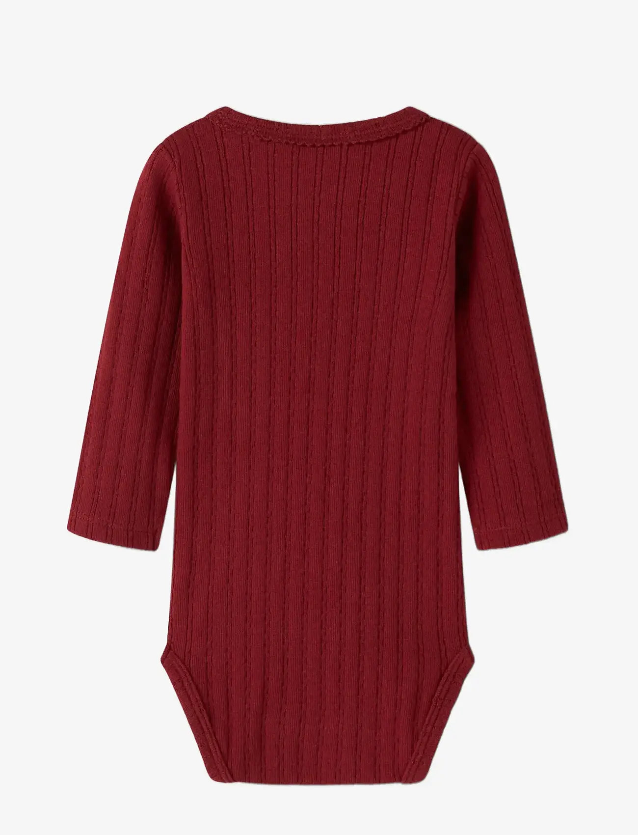 Lil'Atelier - NBFRITA SIG LS SLIM BODY LIL - langærmede bodyer - red dahlia - 1