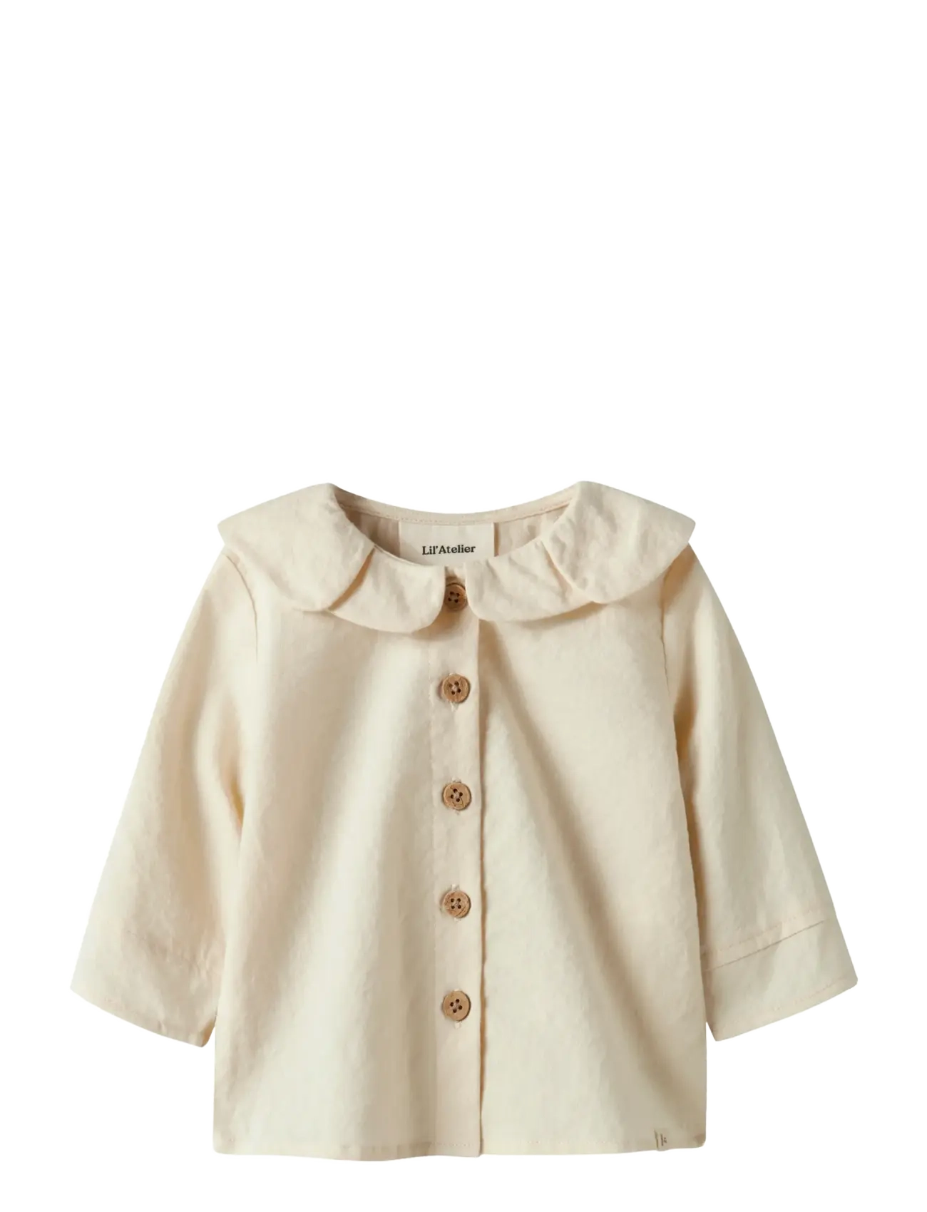 Lil'Atelier NBFROSITO LS LOOSE SHIRT LIL - Överdelar - TURTLEDOVE / cream