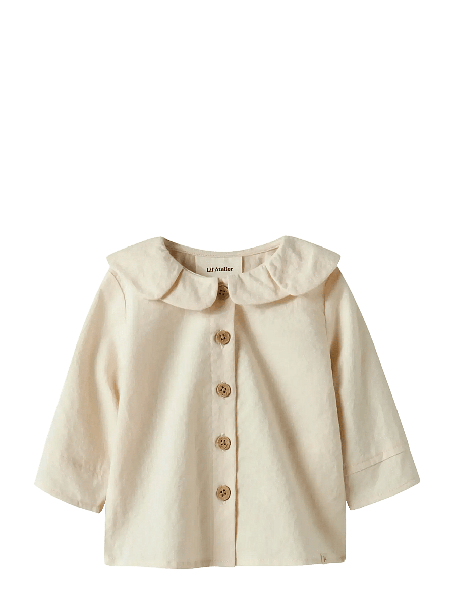 Lil'Atelier - NBFROSITO LS LOOSE SHIRT LIL - pikkade varrukatega särgid - turtledove - 1