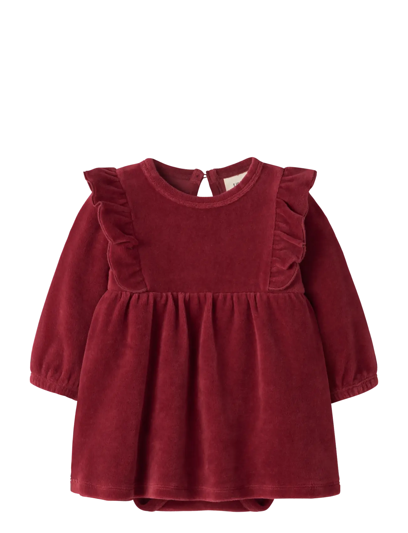 Lil'Atelier NBFSAGA SAG LS BODY DRESS LIL - Langærmede babykjoler - BIKING RED / burgundy