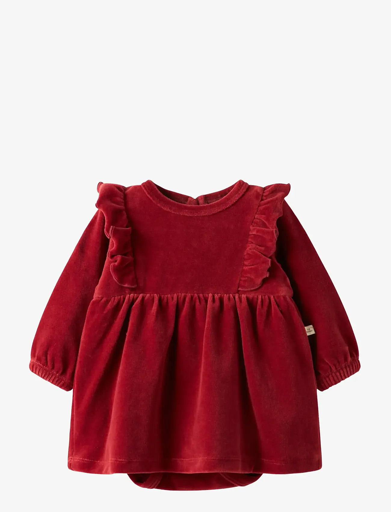 Lil'Atelier - NBFSAGA SAG LS BODY DRESS LIL - langärmelige babykleider - red dahlia - 0
