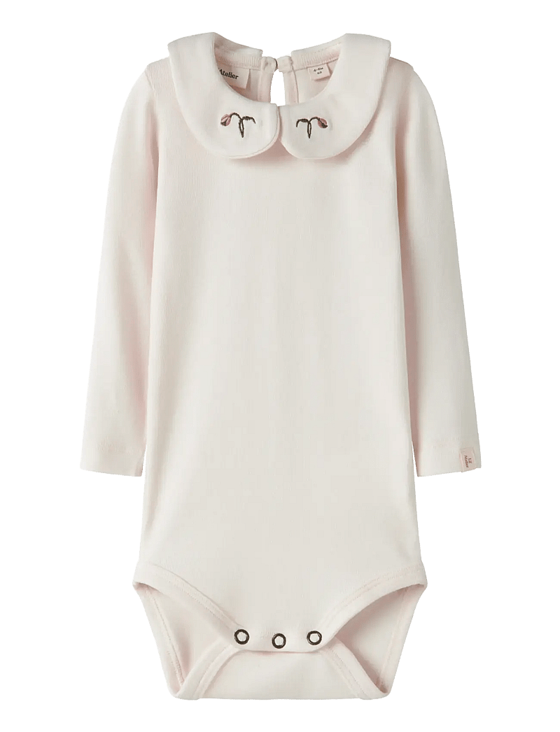 Lil'Atelier - NBFFUNDO EMB LS SLIM BODY LIL - pitkähihaiset bodyt - almost mauve - 1
