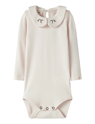 Lil'Atelier NBFFUNDO EMB LS SLIM BODY LIL - Vauva 0-2 vuotta - ALMOST MAUVE / pink/rose