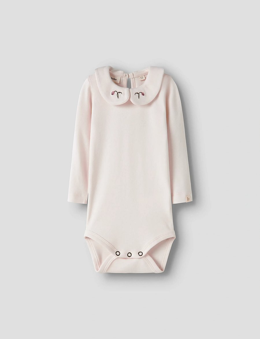 Lil'Atelier - NBFFUNDO EMB LS SLIM BODY LIL - langerma samfellur - almost mauve - 0