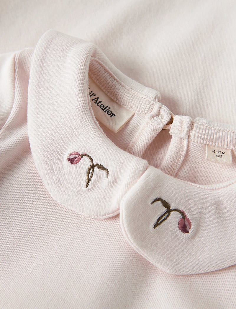 Lil'Atelier - NBFFUNDO EMB LS SLIM BODY LIL - pitkähihaiset bodyt - almost mauve - 3