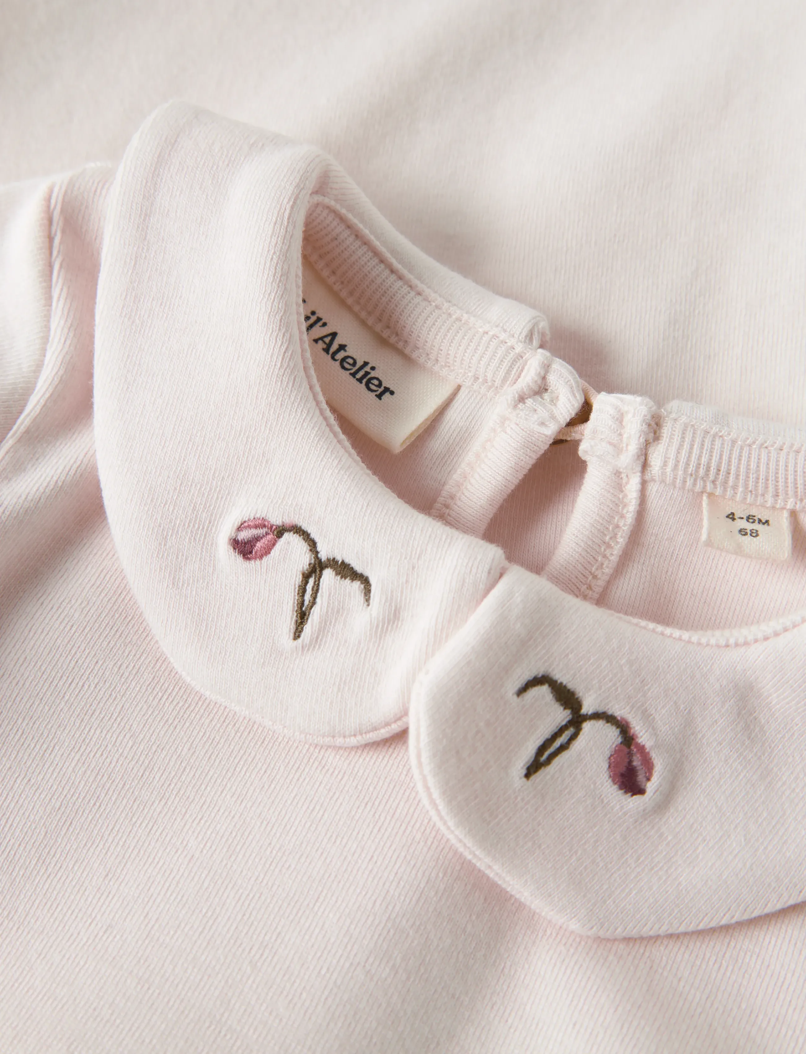 Lil'Atelier - NBFFUNDO EMB LS SLIM BODY LIL - langærmede - almost mauve - 3