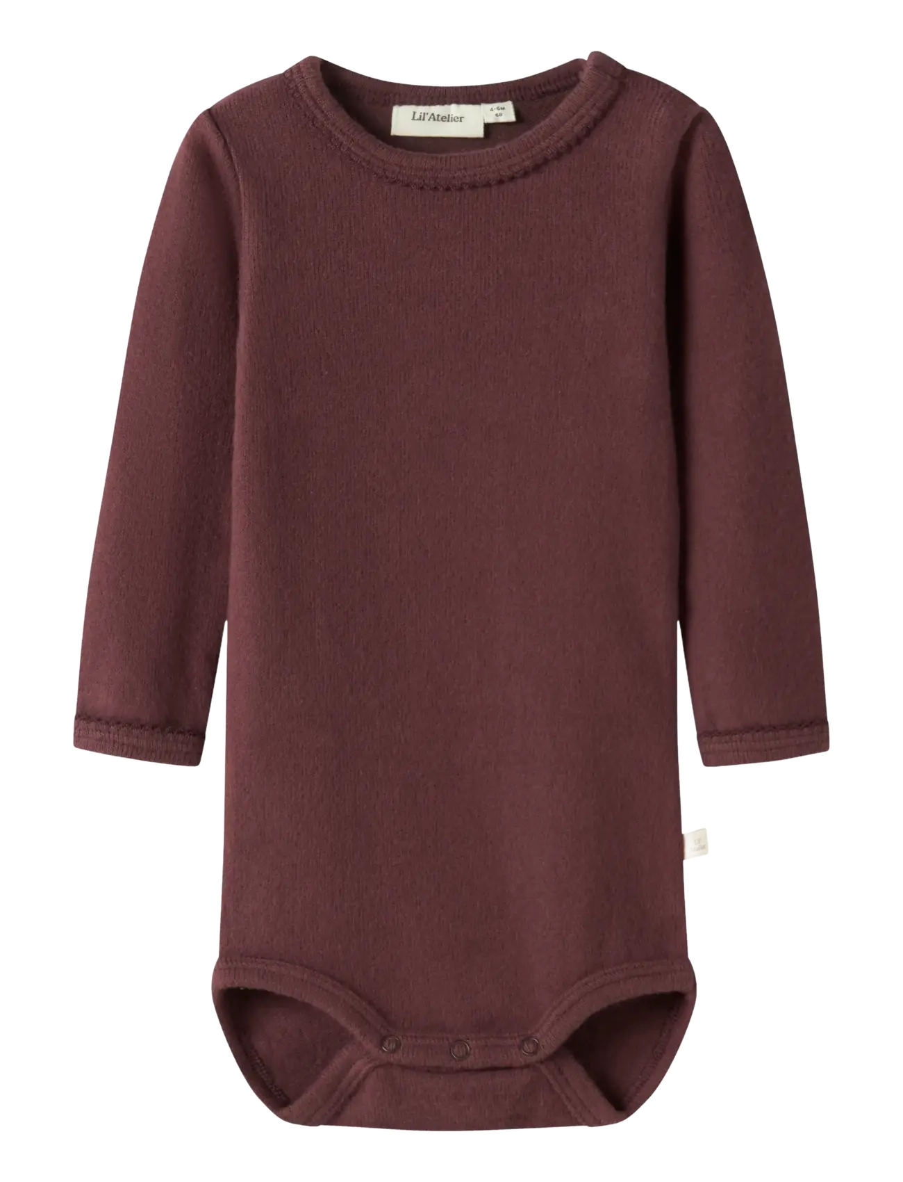 Lil'Atelier NBFTHORA HAF LS SLIM BODY LIL - Tøj - CATAWBA GRAPE / burgundy