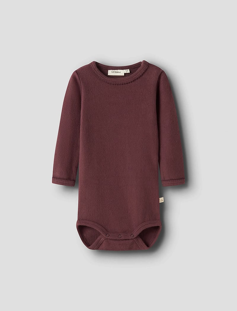 Lil'Atelier - NBFTHORA HAF LS SLIM BODY LIL - langärmelige bodys - catawba grape - 0