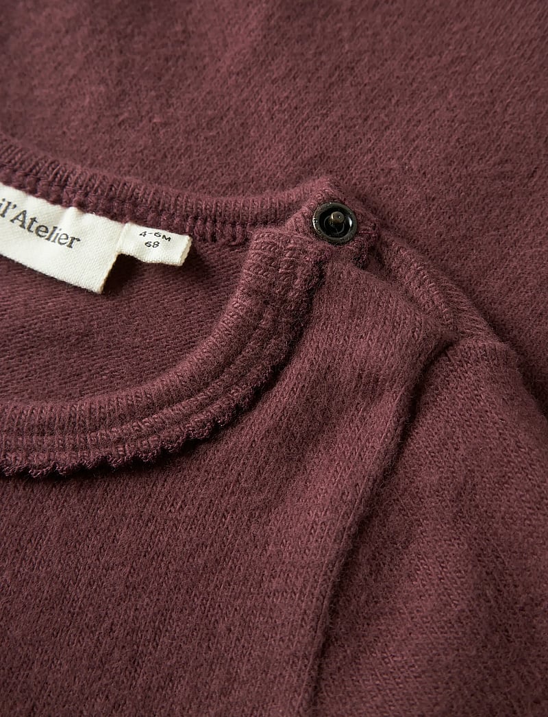 Lil'Atelier - NBFTHORA HAF LS SLIM BODY LIL - pikkade varrukatega bodid - catawba grape - 2