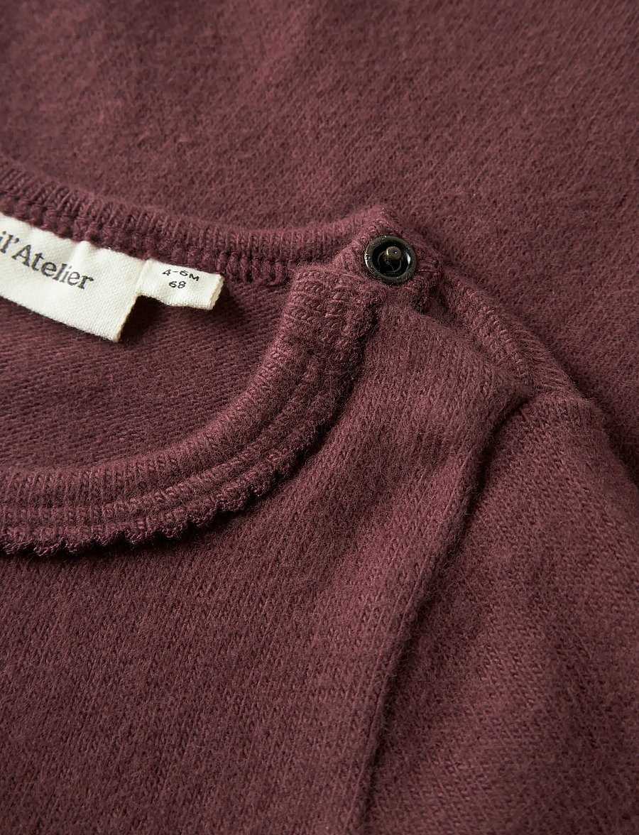 Lil'Atelier - NBFTHORA HAF LS SLIM BODY LIL - smėlinukai ilgomis rankovėmis - catawba grape - 3