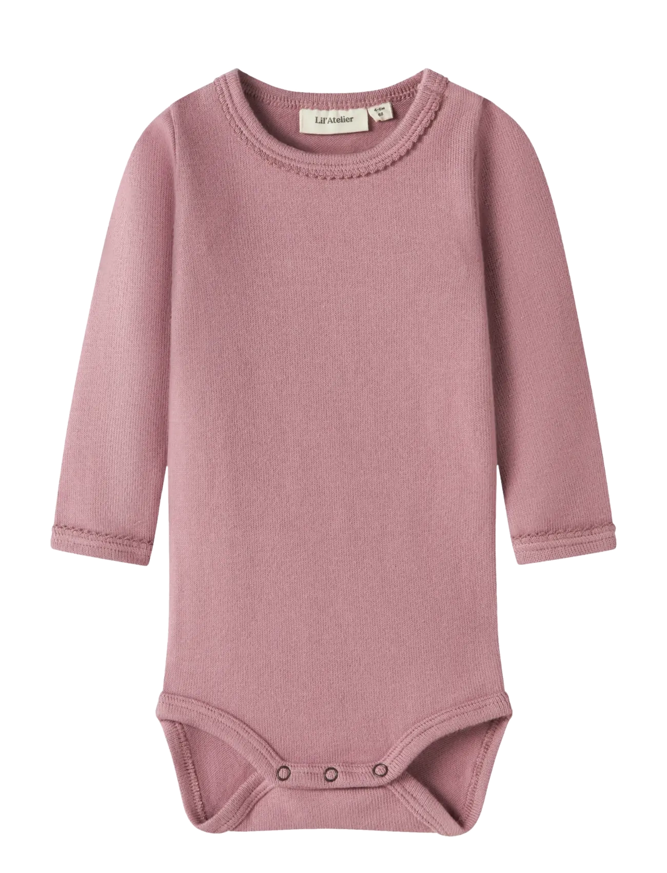 Lil'Atelier Nbfthora Haf Ls Slim Body Lil, 56, Pink, Bodys > Langærmede, Børn