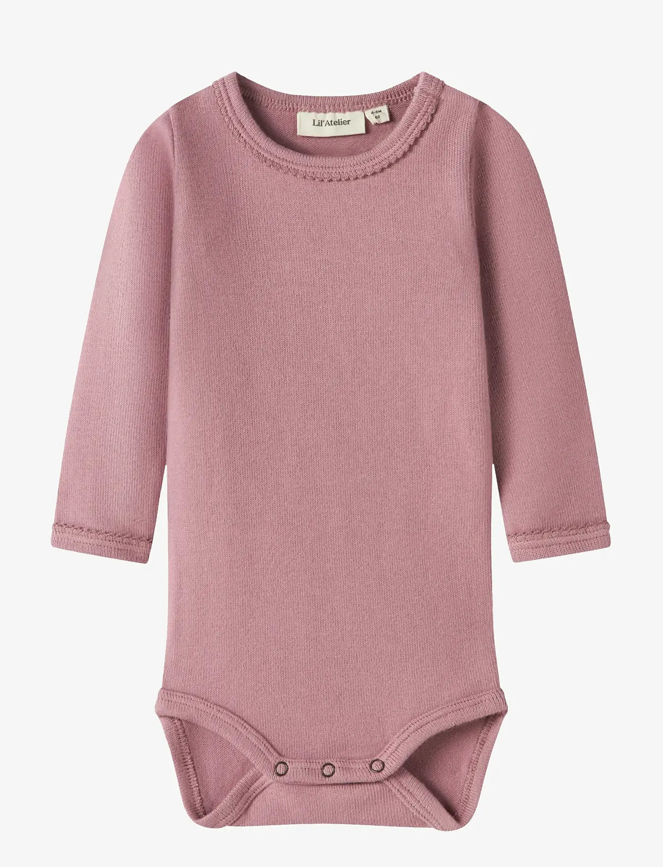 Lil'Atelier - NBFTHORA HAF LS SLIM BODY LIL - pikkade varrukatega bodid - nostalgia rose - 0