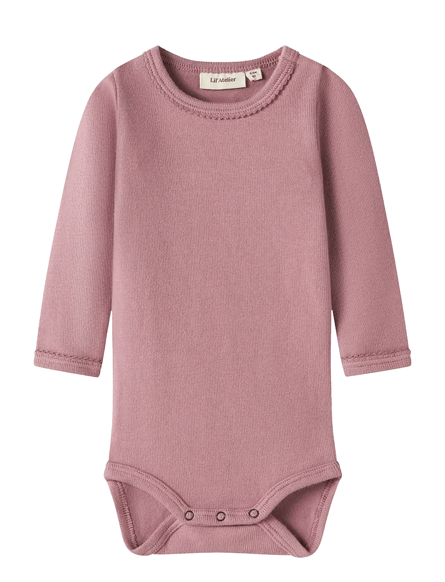 Lil'Atelier - NBFTHORA HAF LS SLIM BODY LIL - langärmelige bodys - nostalgia rose - 0