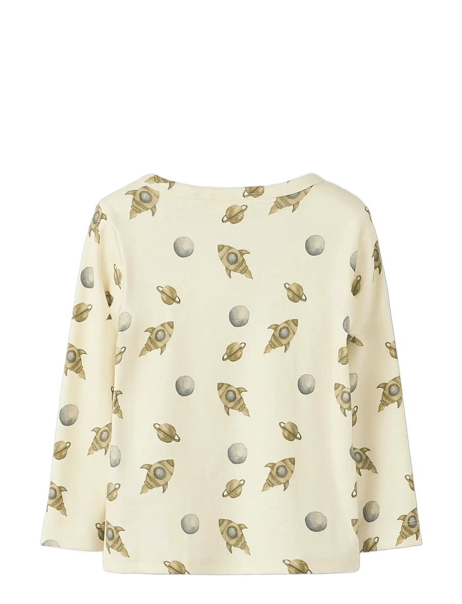 Lil'Atelier - NMMLAYO GEO LS SLIM TOP LIL - langärmelig - turtledove - 2