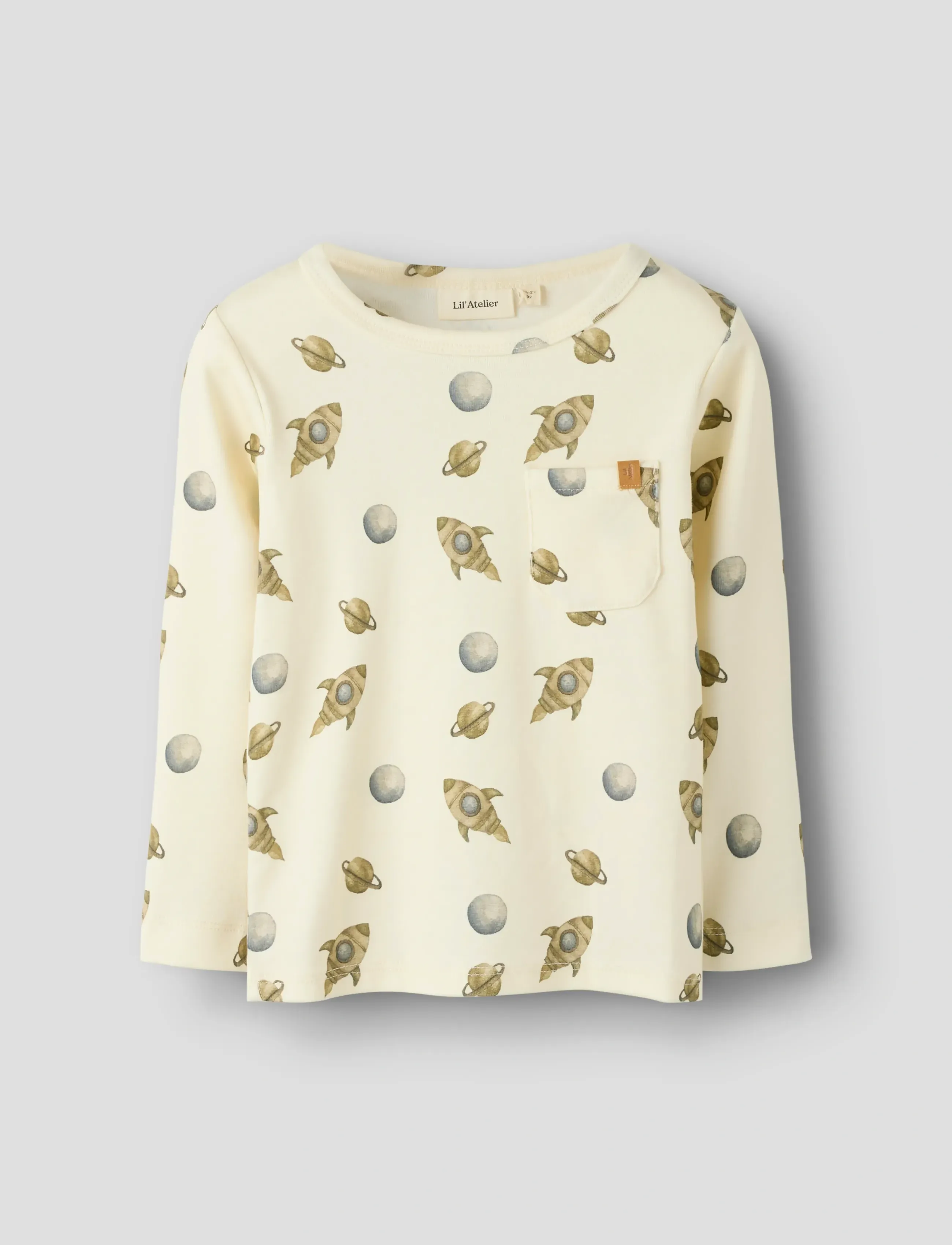 Lil'Atelier NMMLAYO GEO LS SLIM TOP LIL - Augšējais apģērbs - TURTLEDOVE / cream