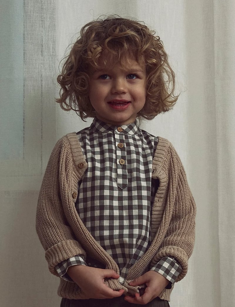 Lil'Atelier - NMMEMLEN LAK LS KNIT CARD LIL - cardigans - oxford tan - 4