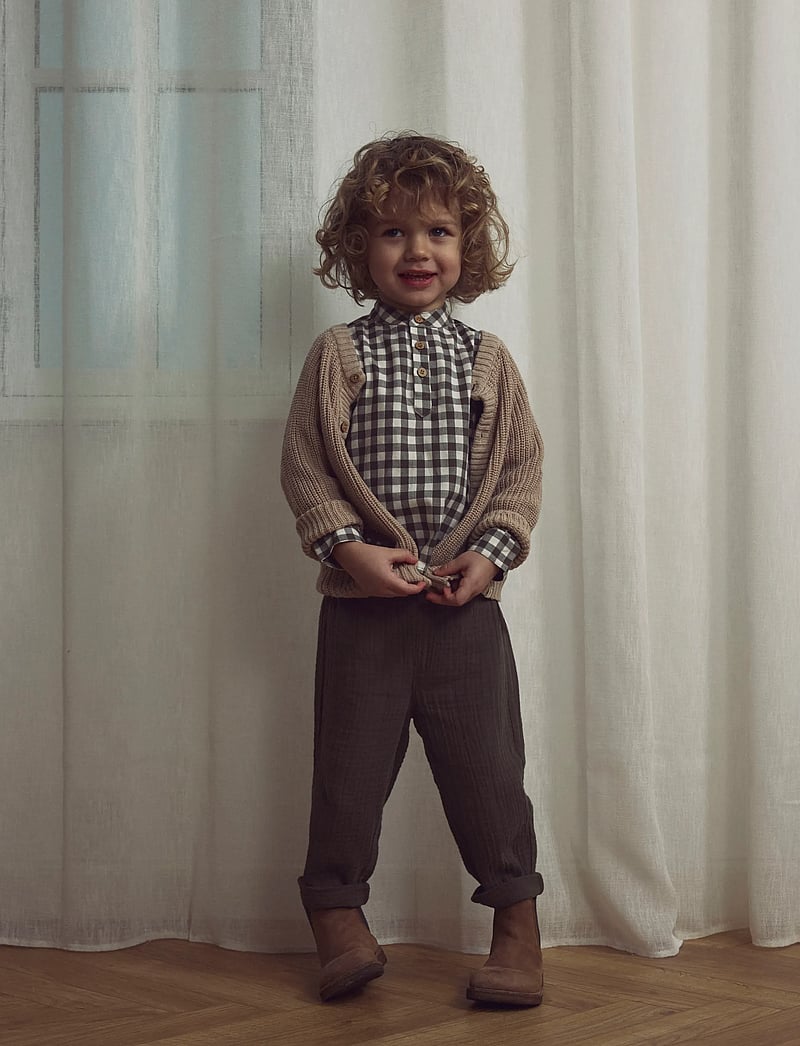 Lil'Atelier - NMMEMLEN LAK LS KNIT CARD LIL - cardigans - oxford tan - 5