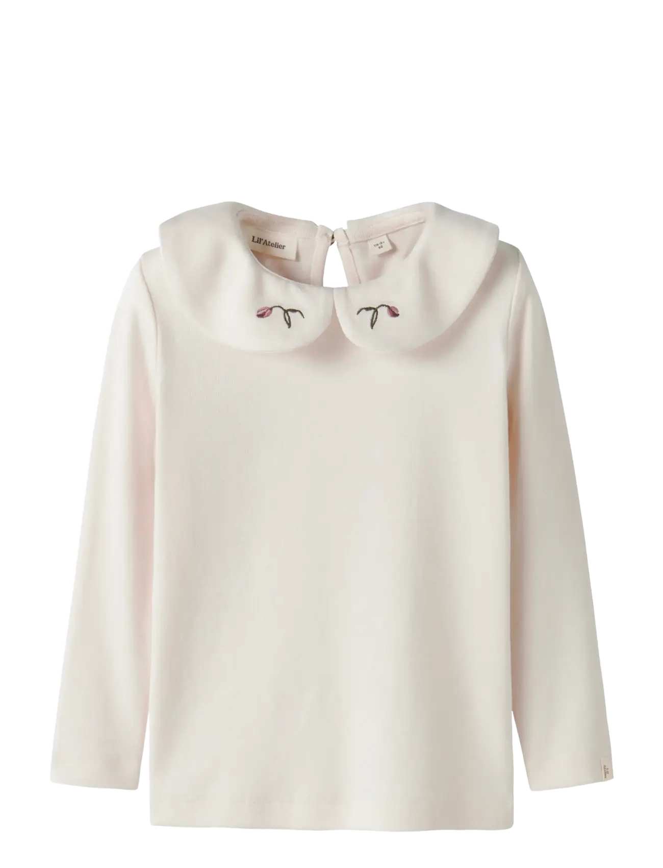 Lil'Atelier NMFFUNDO EMB LS SLIM TOP LIL - Overdele - ALMOST MAUVE / cream
