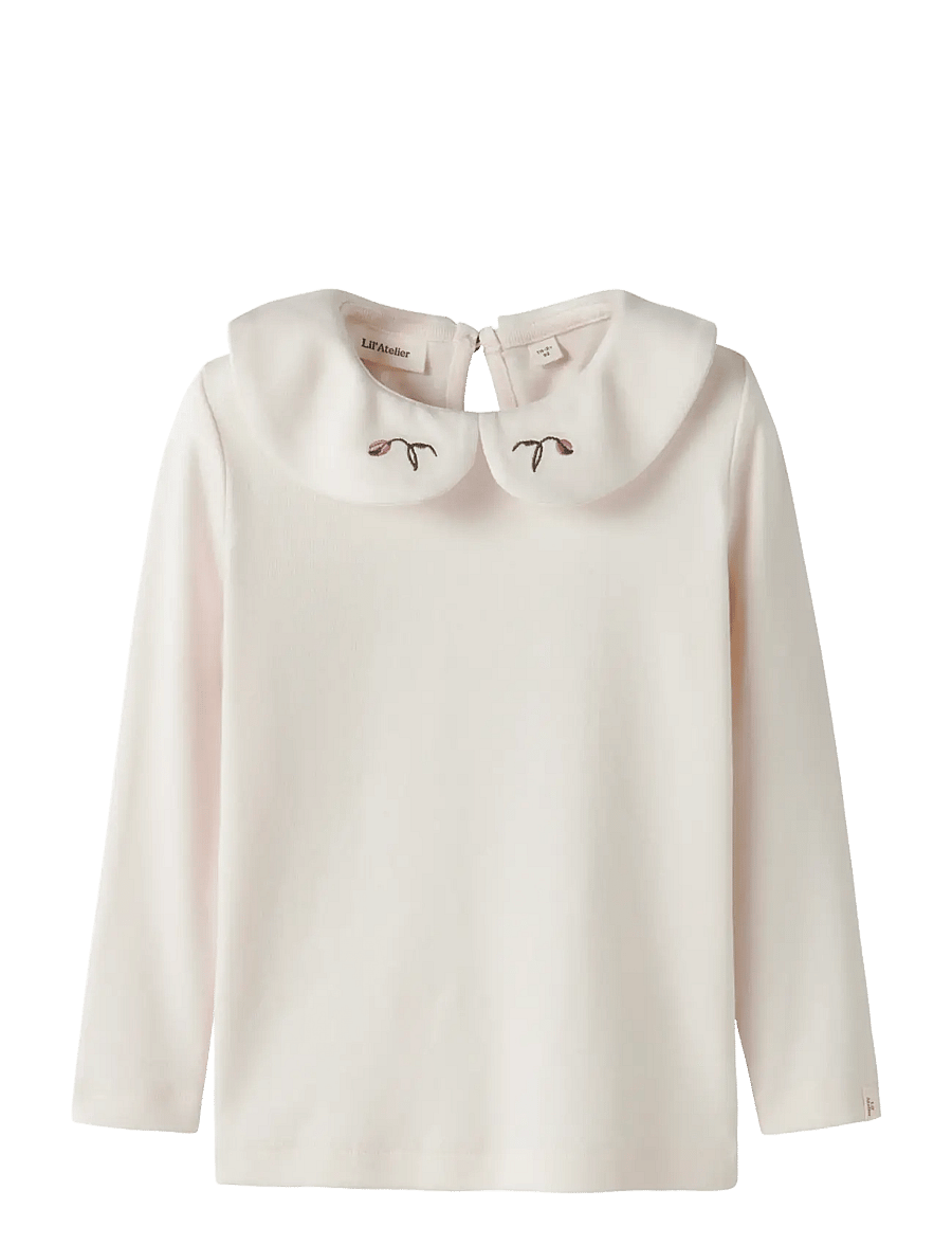Lil'Atelier - NMFFUNDO EMB LS SLIM TOP LIL - t-shirts à manches longues - almost mauve - 1