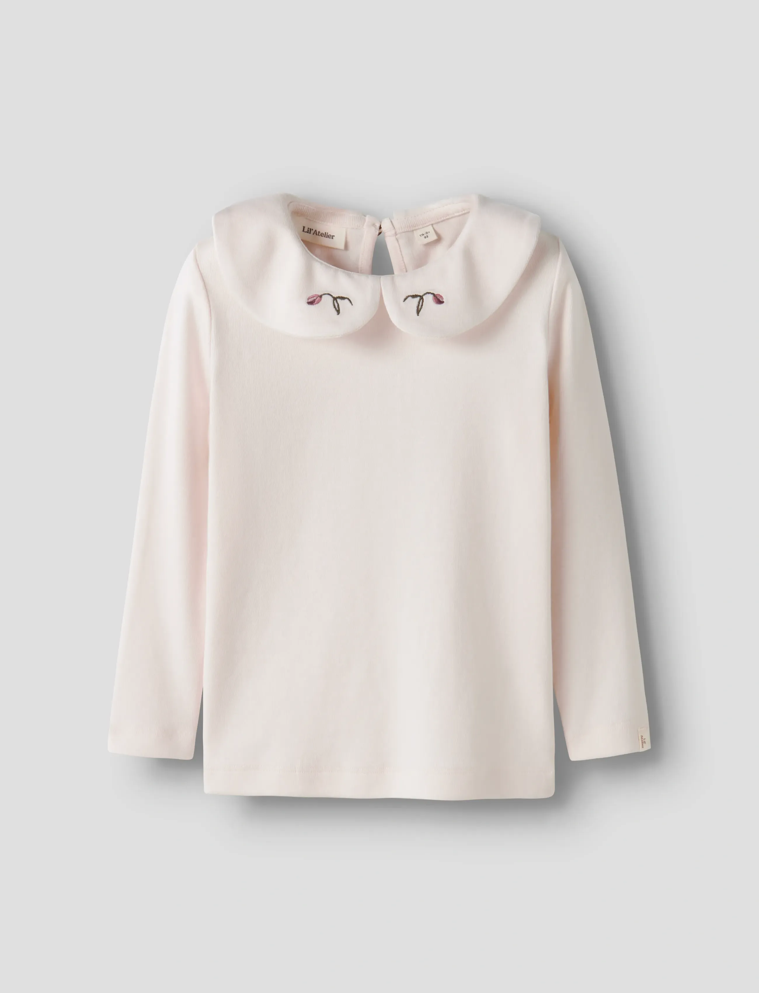 Lil'Atelier NMFFUNDO EMB LS SLIM TOP LIL - T-shirts - ALMOST MAUVE / cream