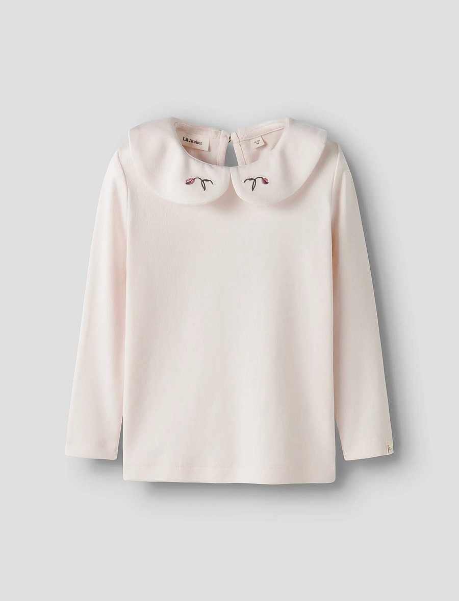 Lil'Atelier - NMFFUNDO EMB LS SLIM TOP LIL - t-shirts à manches longues - almost mauve - 0